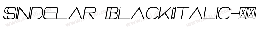 Sindelar BlackItalic字体转换